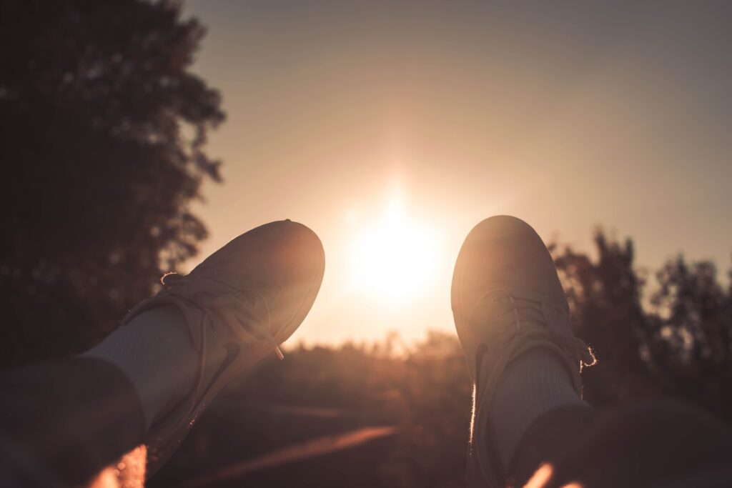 United States, white socks, footwear, sunset images & pictures, HD Nike wallpapers, Nike shoes, tree images & pictures, outdoor, shoes, rooftop, brown backgrounds, feet, head, outdoors, horizon
