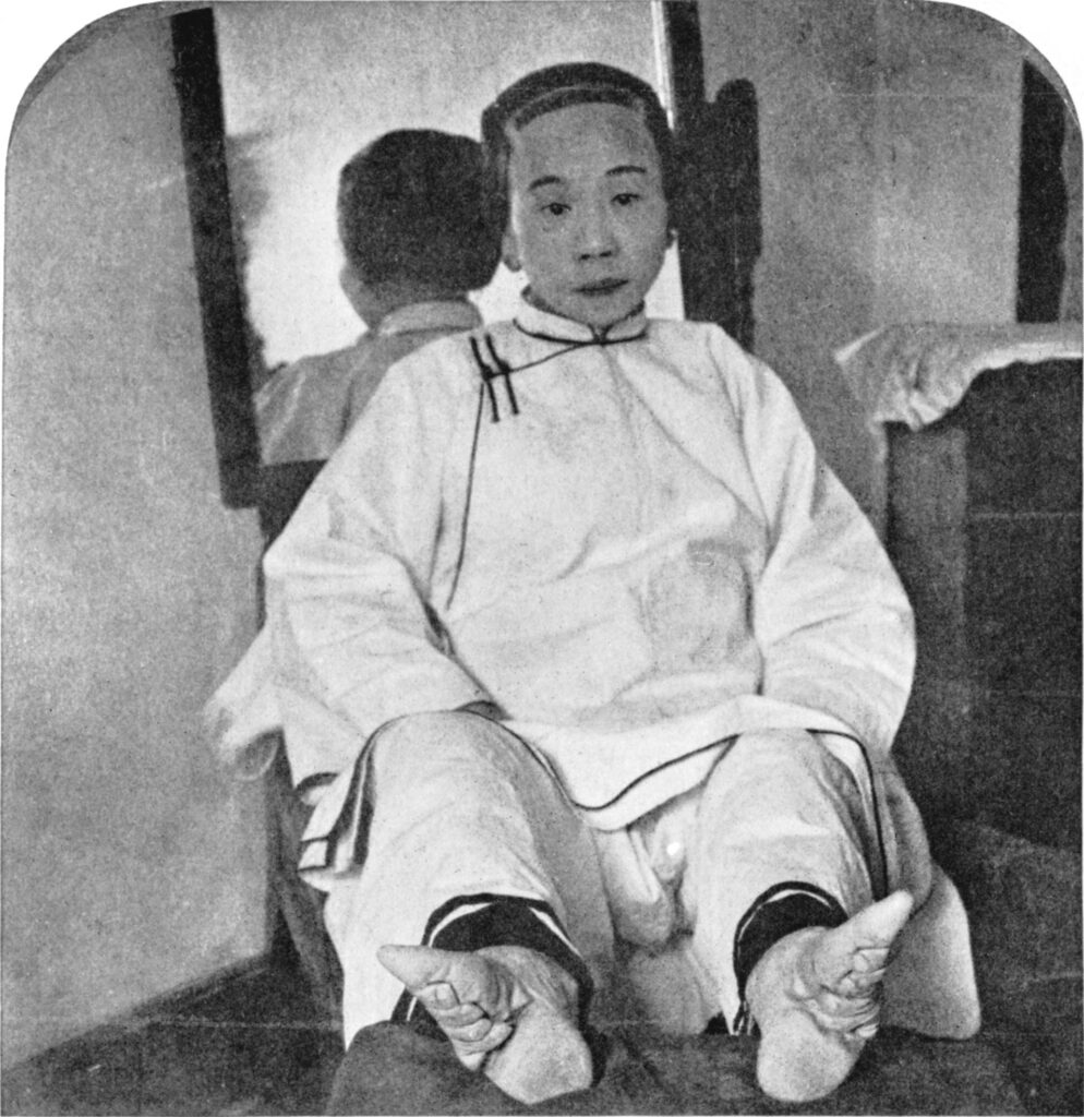 woman with lotus feet